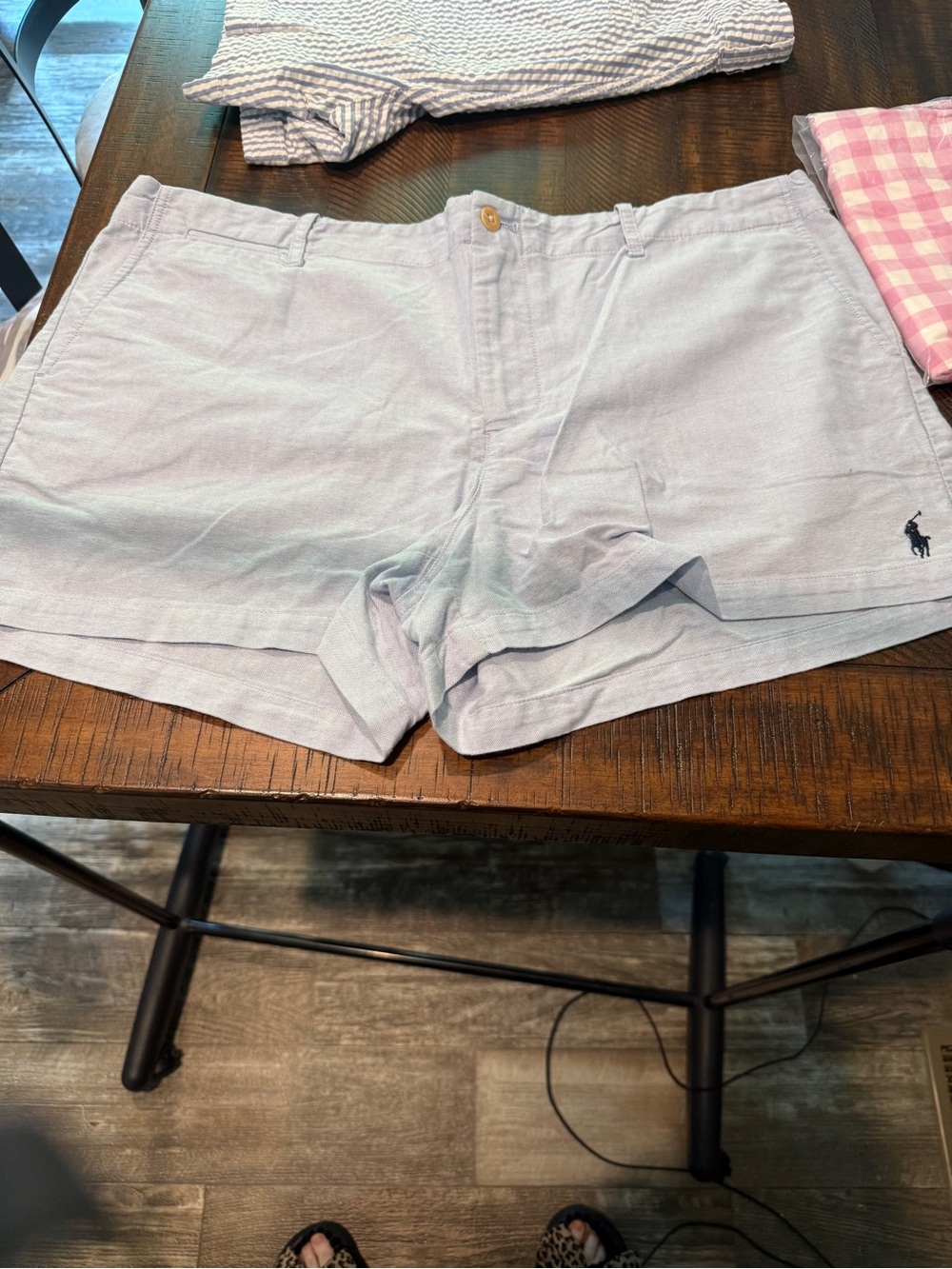 Ralph Lauren Light Blue Cotton Flat Front Men’s Shorts